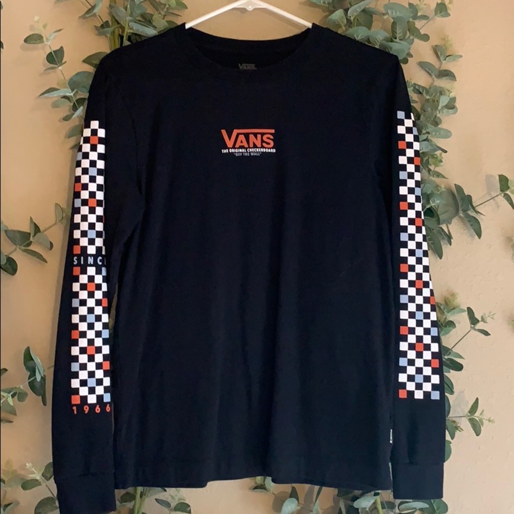 A vans long sleeve shirt, with plain back